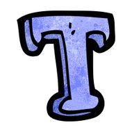 Cartoon Letter T N23