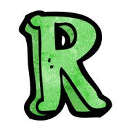 Cartoon Letter R N22