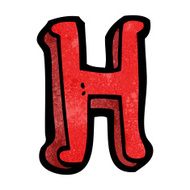 Cartoon Letter H N23