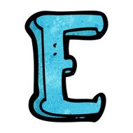 cartoon letter e N18