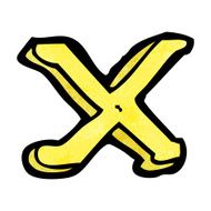 cartoon letter x N23