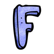 Cartoon Letter F N22