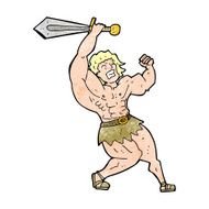 cartoon barbarian hero N12