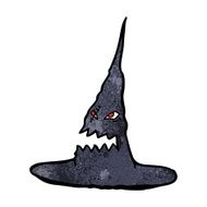 cartoon spooky witches hat N25