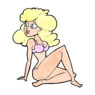 cartoon sexy woman in underwear N22