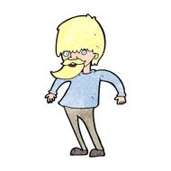 cartoon bearded man shrugging shoulders N10
