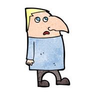 cartoon worried man N132