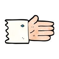cartoon open hand symbol N6