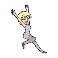 cartoon excited woman N170