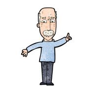 cartoon man issuing stern warning N13
