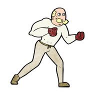 cartoon retro boxer man N13