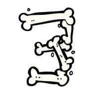 cartoon halloween bone number N119