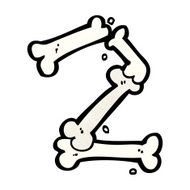 cartoon halloween bone number N120