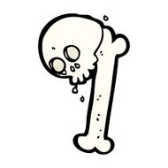 cartoon halloween bone number N123