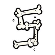 cartoon halloween bone number N124