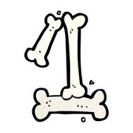cartoon halloween bone number N125