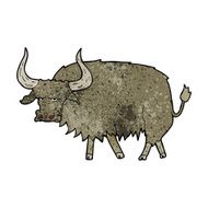 cartoon annoyed hairy cow N4