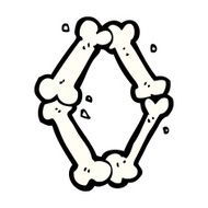 cartoon halloween bone number N128