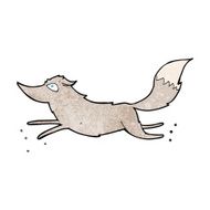 Cartoon Wolf Running N10
