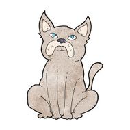 cartoon grumpy little dog N15