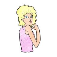 cartoon surprised woman N290