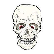 cartoon spooky skull N220