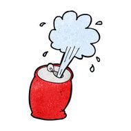 cartoon fizzing soda can N43