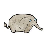 cartoon sad little elephant N11