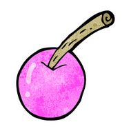 cartoon pink cherry symbol N3