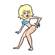 cartoon woman in bikini N69