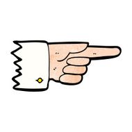 cartoon pointing hand symbol N13