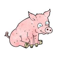 cartoon happy pig N9
