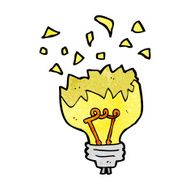 cartoon light bulb exploding N4