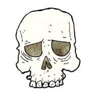 cartoon spooky skull N221