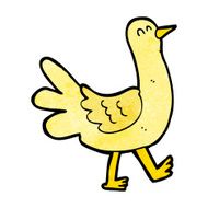 cartoon walking bird N24