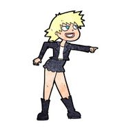 cartoon woman pointing N268