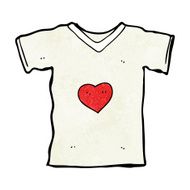 cartoon t shirt with love heart N12