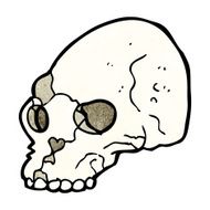 cartoon spooky skull N222