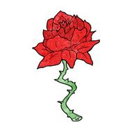cartoon tattoo rose N4