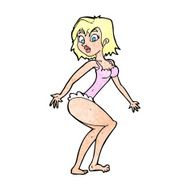 cartoon woman in lingerie N60