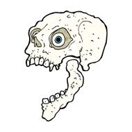 cartoon scary skull N36