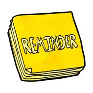 cartoon reminder notes N9
