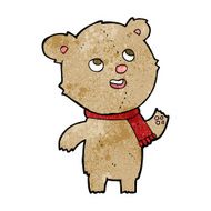 cartoon teddy bear wearing scarf N21