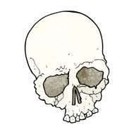 cartoon spooky old skull N8