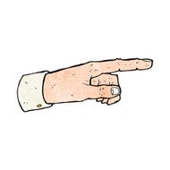 cartoon pointing hand N70