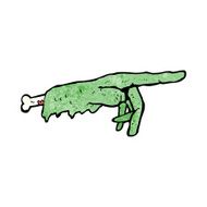 cartoon pointing zombie hand N21