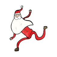 cartoon running santa N15