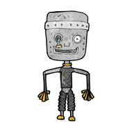 cartoon old robot N17