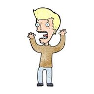 cartoon frightened man N137