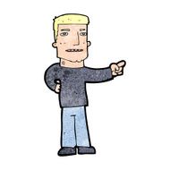 Cartoon Man Pointing N259